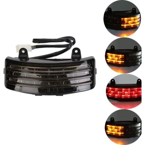 For Harley Touring FLHX / FLTRX Motorcycle Turn Signal Driving Light Rear Tri-Bar Fender LED Flasher Brake Tail Light Fits