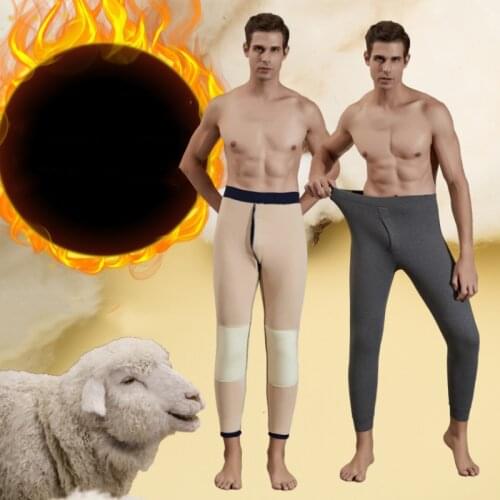 ZJX Winter Warm Mens Warm Leggings Tight Mens Long Johns Plus Size Warm Underwear Elastic Tights Male Thermal Warm Pants