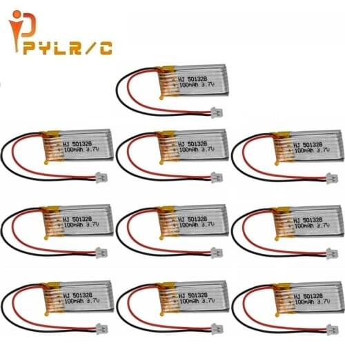 1/2/3/5/8/10pcs 3.7V 100mAh lithium battery RC Mini White Plug for RC 1/28 Mini Car / RC Helicopter /RC quadcopter