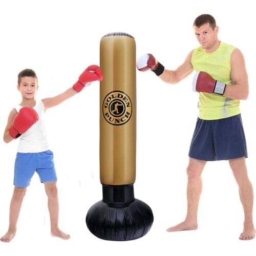 1.6m Inflatable Decompression Boxing Tower Fitness Training PVC Boxing Bag Tumbler Column Adult Children Punching Bag