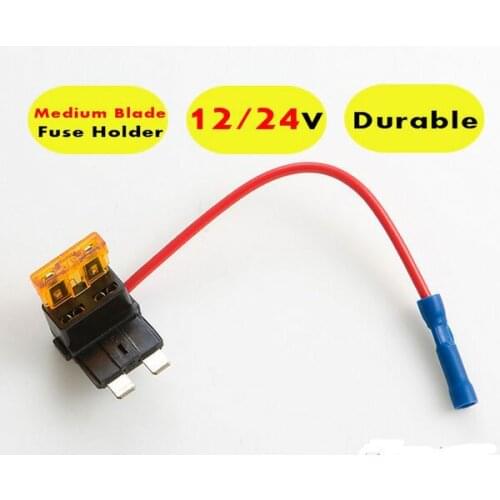1pcs Add A Circuit Fuse Tap Piggy Back Standard Blade Fuse Holder ATO ATC 12v 24v with 5A,10A,15A,20A.25A Fuse as a gift