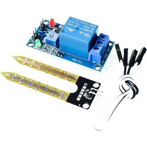 1PCS NEW DC 12V soil moisture sensor relay control module Automatic watering of the humidity starting switch