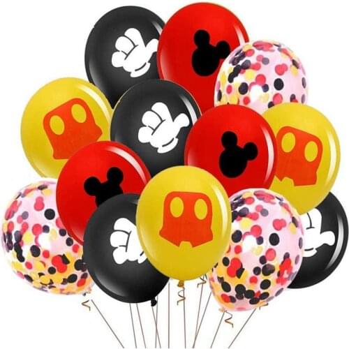 10pcs Mickey Mouse Party Latex Balloons Adult Birthday Party Decorations kids Globos Cumpleanos Infantiles Baby Shower Supplies