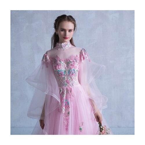 100%real fairy wave sleeve princess stage cosplay medieval dress Renaissance Gown queen Victoria/Antoinette/ball gown/Belle Ball
