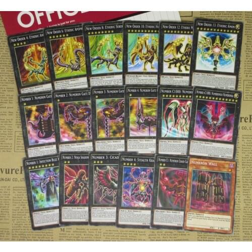 18pcs YuGiOh Zexal Anime Special Cards New Order Number iC1000 Numeronius Numeronia Don Thousand Cosplay TCG Proxy Orica