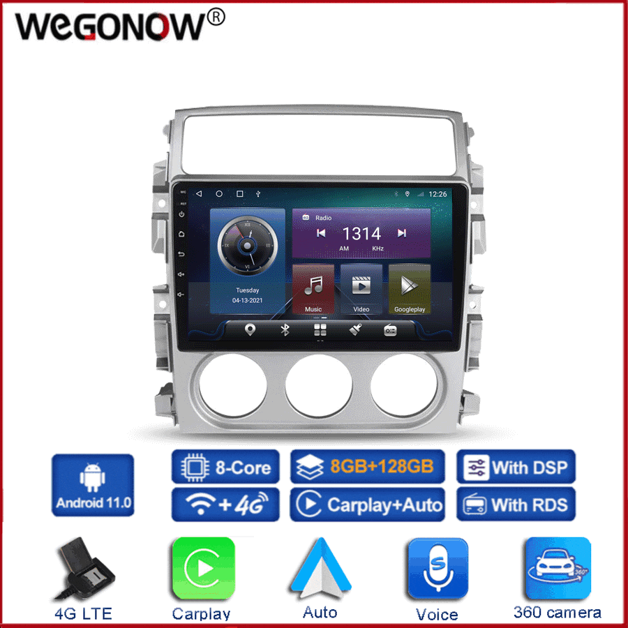 360 Panoramic Camera Carplay 6GB+128GB Android 10.0 Car DVD Player GPS Map WIFI Bluetooth RDS Radio For Suzuki LIANA 2005 -2013
