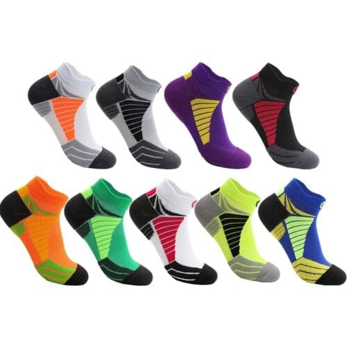 5 Pairs/Lot Sports Socks Men Professional Basketball Running Towel Bottom Anti-Slip Boat Outdoor Breathable Cotton Hiking Hiking