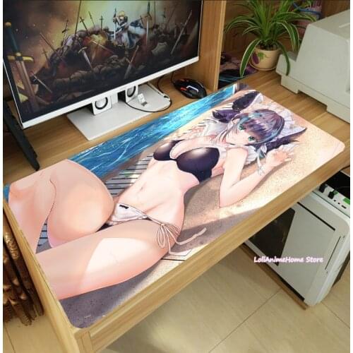 Anime Game Azur Lane Cheshire Cartoon Mouse Pad Thicken Laptop Gaming Mice Mat Table Keyboard Mat Anti-Slip Playmat Cosplay