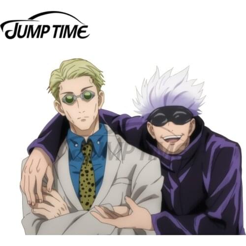 JumpTime 13 x 11.5cm For Kento and Gojo Car Stickers and Decals DIY Anime Bumper Decoration Anime Waterproof Vinyl Decoration