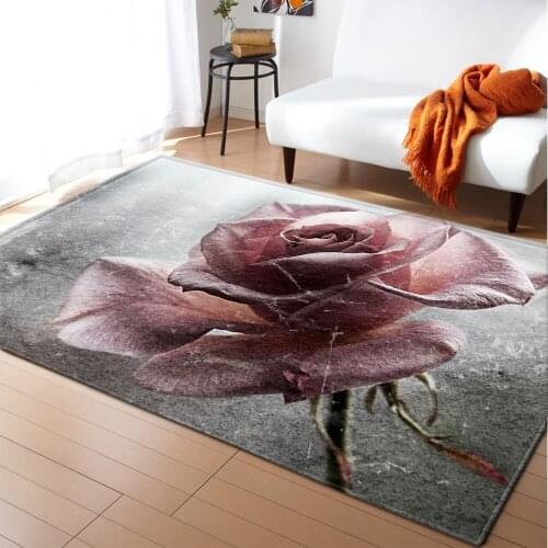 Rose Flower Carpet, Bedroom Non-slip Carpet\floor Mat, Family Decoration Room Carpet And Family Living Room Carpet