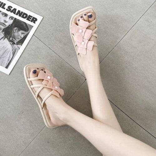 Summer New Womens Sandals Slippers Korean Soft-Soled Comfortable and Versatile One-Word Sandals Slippers Home Shoes Beach Shoes
