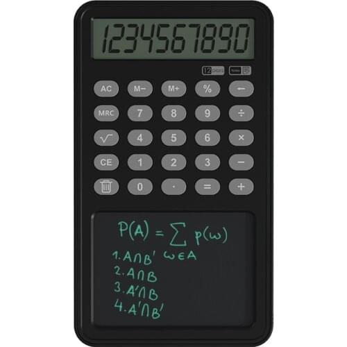 Multifunctional Calculator Business Office Portable LCD Handwriting Tablet Calculator 12 Digit Display Financial Calculator