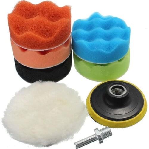 3/4/5/6 Inch Buffing Sponge Polishing Pad Kit Waxing For Car Polisher Tools Car Beauty Compound Polishing Tool Set