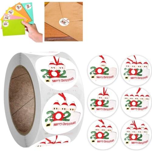 500pcs/roll 6 Designs Floral Sticker Seal Labels Christmas Gift Decoration Sticker for Package Stationery Sticker Party Supplies