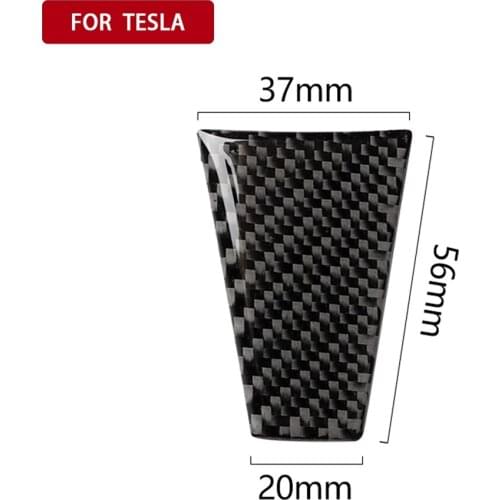 Carbon Fiber Car Interior Steering Wheel Cover Trim Sticker for Tesla Model S and Model X Car Styling Accessories