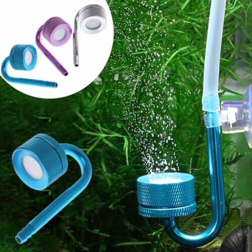 Nicrew Silver/Purple/Blue Aquarium CO2 Atomizer System Diffuser Fish Tank Aquatic Water Plant Carbon Dioxide Atomizer