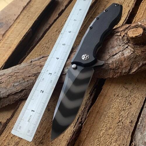 Zero Tolerance 0562TS Hinderer Slicer Knife Tiger Stripe CPM-20CV Plain Edge