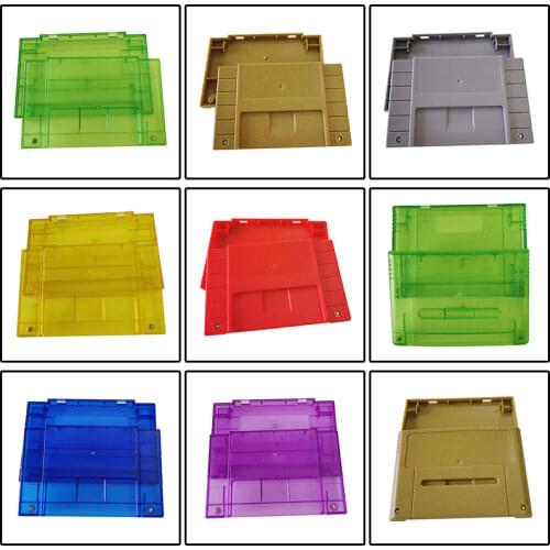 10PCS Game Card Cartridge US Version Replacement Shell Plastic Case Protectors Cover for SNES SFC (EU)