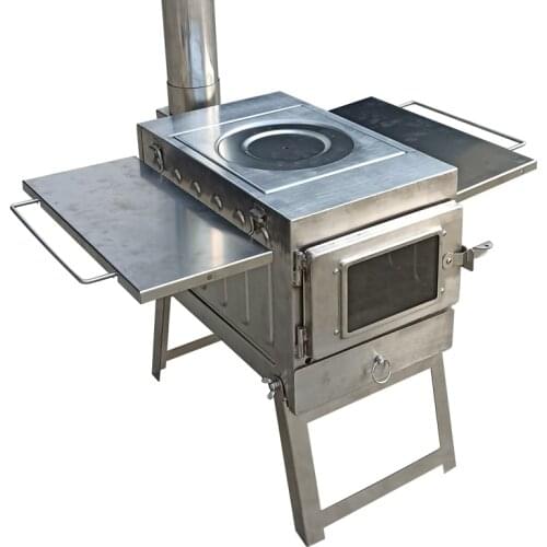 Barbecue Home Car Outdoor Portable Stove Stainless Steel Barbecue Wood Stove Outdoor Barbecue Grill Tea and Stir-fry