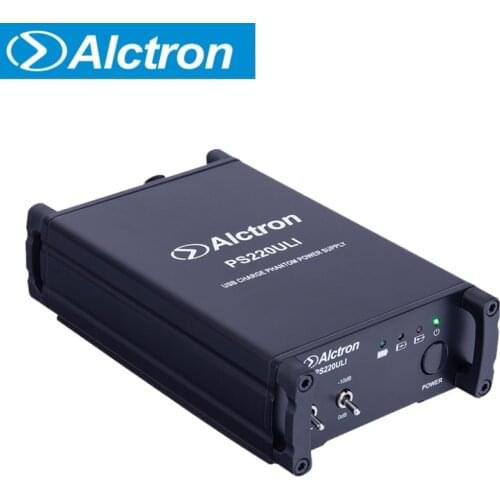 Alctron PS220ULI USB charge 48V movable Phantom Power Supply powered by 3.7V lithium easy to use,for studio, stage performance