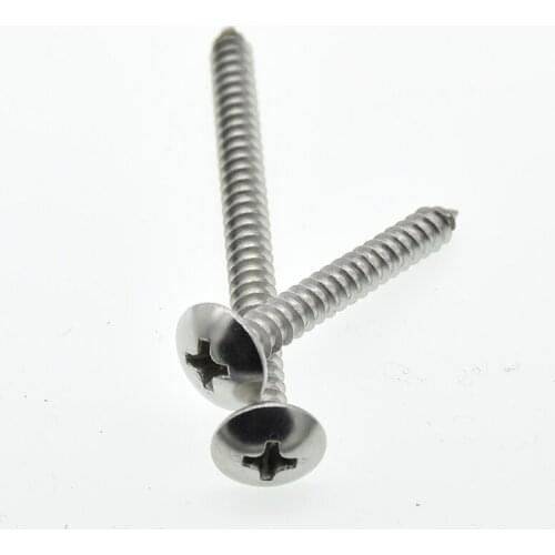 M3 M4 M5 M6 304 Stainless Steel Self-tapping Truss Screws Round large Flat round Head Cross Mushroom Phillips Screws