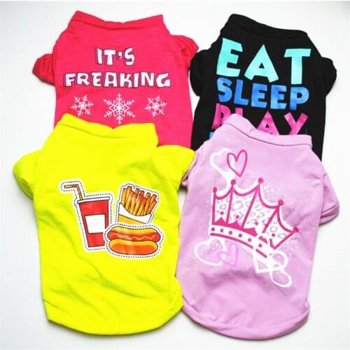 Warm Pet Dog Clothes Cute Printed Pet Coat Puppy Dogs Shirt Jacket French Bulldog Dog Clothing