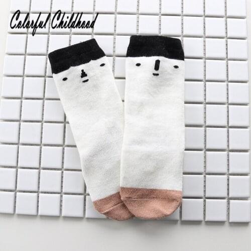 Spring Autumn Unisex Baby Socks Lovely Expression Middle Tube Socks Infant Toddler Kid Pure Cotton Sleep Warm Leg Socks For Baby