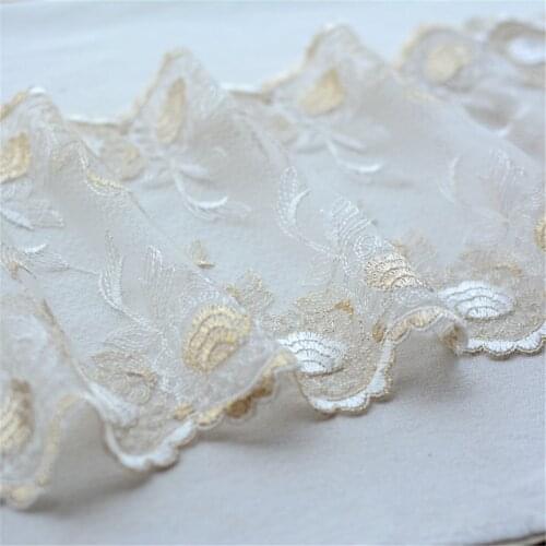 AHYONNIEX 21.5cm x 1 Yard Length High Quality Dress Cheongsam Skirt Home Fabric Decoration Mesh Embroidery Lace