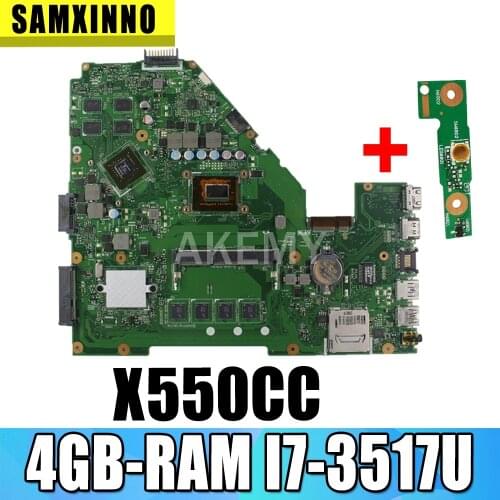 X550CC Laptop motherboard for ASUS X550CC A550C X550CL R510C X550CC original mainboard 4GB-RAM I7-3517U GT720M
