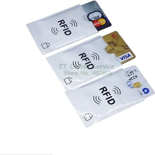 2PCS/lot RFID Protection Sheath IC Card Shielded Sleeve NFC security card Storage Home Office Storage