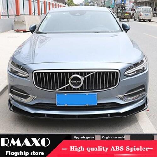 For Volvo S90 ABS Rear Bumper Diffuser Protector For 2018-2019 Volvo S90 Body kit bumper rear Front shovel lip rear spoiler