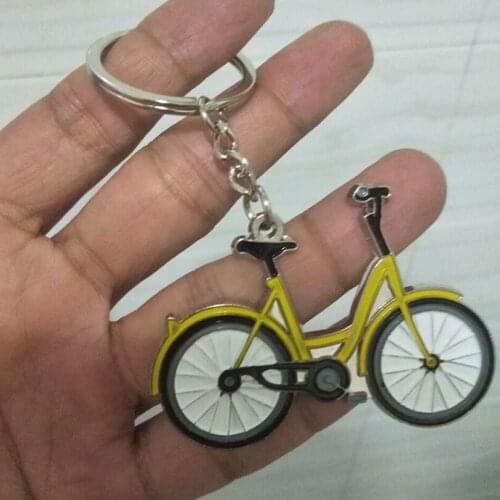 10PCS Zinc Alloy Bicycle Key Chain Ring Holder Car Pendant Keyring OEM LOGO Accessories Gift Wholesale J182