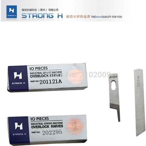10piece High quality 201121A STRONG H Upper Down Knife for PEGASUS Overlock Industrial sewing machine parts