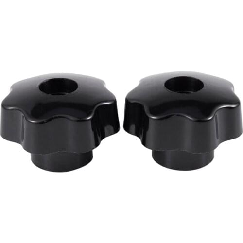 2 Pcs M10 Female Thread Nuts 50mm Plastic Star Head Clamping Knob Grip
