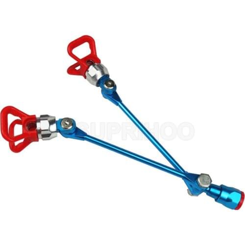 Airless Spray Gun Double Nozzle Extension Pole Tool Accessories 2pcs Nozzle Seat With 517 Tips Suit For Airless Paint Spray