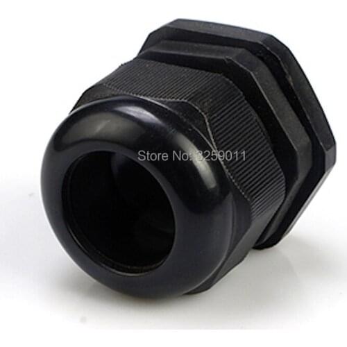 20PCS Cable Glands PG 42 Black White Waterproof Adjustable Nylon Connectors Joints With Gaskets 32-38mm For Electrical Appliance