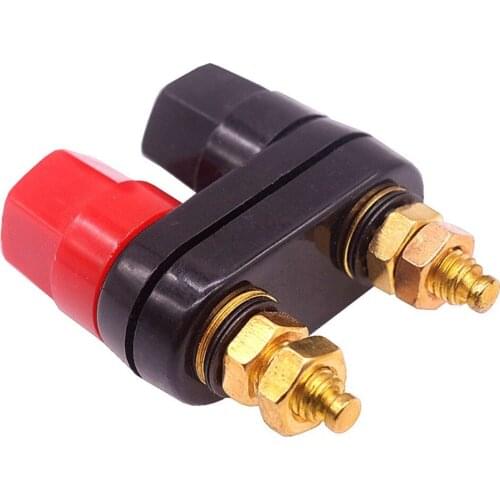 20pcs Terminal Block Banana plugs Couple Terminals Red Black Connector Amplifier Terminal Binding Post Banana Speaker Plug Jack