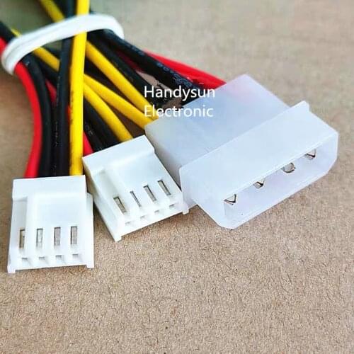 4Pin Molex IDE Male To Dual 4Pin ATA Female 4pin to 2X4pin Power Supply Cable To Floppy Drive Adapter Computer PC Connector Cord