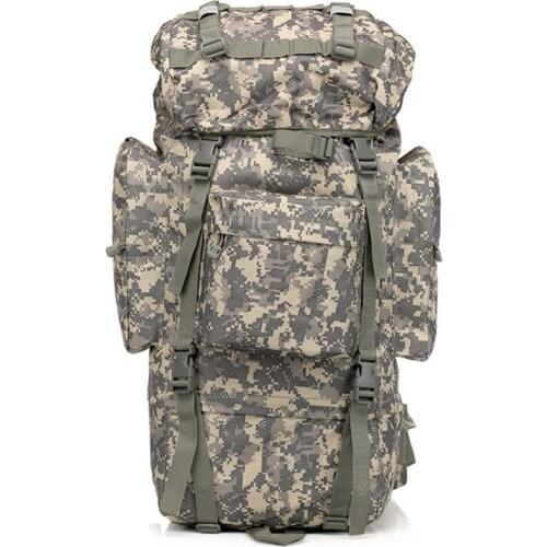 65L Tactical Training Backpack Outdoor Camping Sports Camouflage Wear-resistant Double-shoulder Travel Mountaineering Bags Pouch