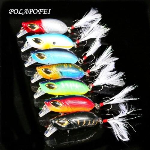 7pcs Minnow Fishing Baits Fish Lure Wobbler Pike Salmon 5.5cm 8g Artificial Bait Hook Sea Fishing Accessories Tackle D253