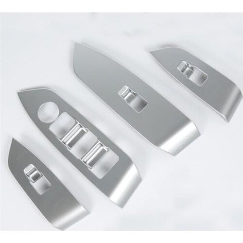 ABS Chrome Window Glass Switch Botton Interior Accessories Frame Trim 4PCS For Mazda CX-5 CX5 2017 2018 LHD