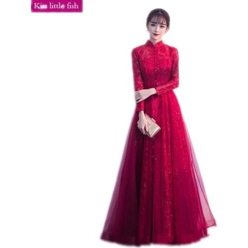 Free Shipping Prom Long Elegant Dresses Long Sleeve Vestidos De Fiesta Largos Elegantes De Gala