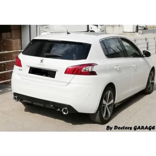 For Peugeot 308 2014 2015 2016 2017 2018 2019 2020 GTI Model Diffuser Fake Exhausts Auto Car Accessory Glossy Black Sport