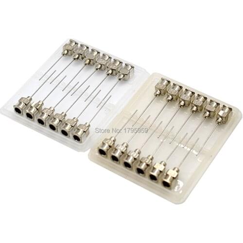 Dispensing Needle 23G 25G Blunt Tips Adhesive Glue Liquid Syringe Stainless Steel Needles 12 Piece Set for Industrial Dispensing