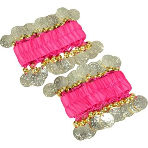 Feixiang Belly Dance Bracelet (A Pair) Dance Performance Wrist Ornament Belly Dance Practice Chiffon Penny Ornament