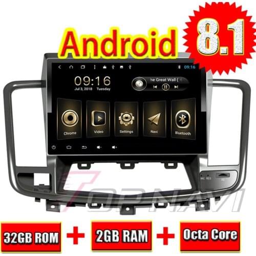 Car PC Head Unit for Nissan Teana 2008 2009 2010 2011 2012 Android 8.1 10.1'' Topnavi Buit-in 32G 2G RAM Auto Navigation Players