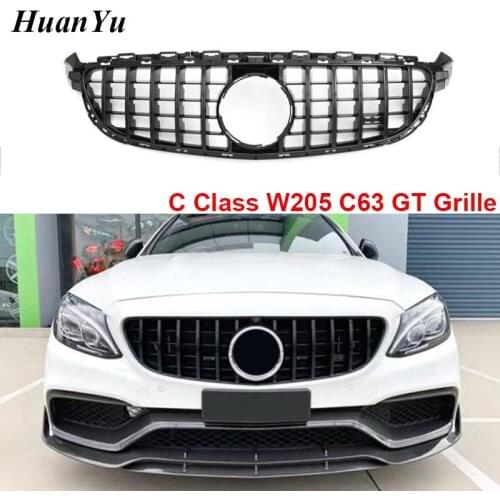 GT Grille for Mercedes-benz W205 Original C63 Front Bumper Racing Grilles with Cam and no Cam 2015-2018 2019
