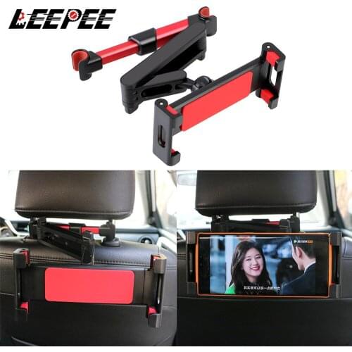 LEEPEE 4.5-10.8 Inch Adjustable Car Seat Rear Headrest Mounting Bracket Tablet Holder Steady Supportor For IPhone Xiaomi IPad