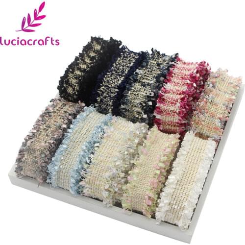 Lucia crafts 30 mm Headband Material Ribbon Trim Fabric DIY Sewing Garment Collar Accessories 2yards/Lot N0705