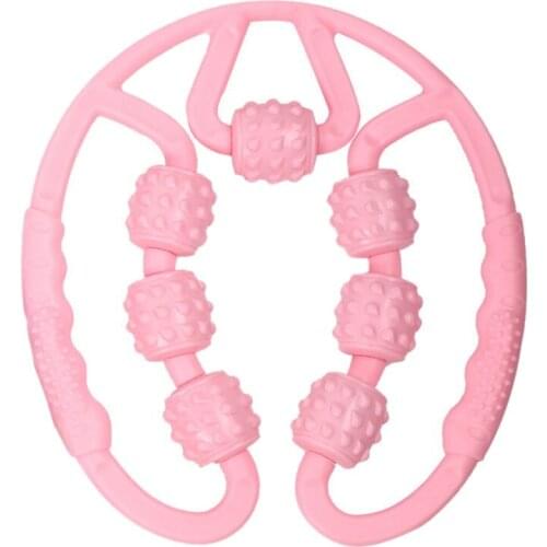 Seven-Wheel Leg and Neck Ring Raindrop Roller Massager Thin Calf Leg Clamp Fitness Yoga Training Device Muscle Relaxer